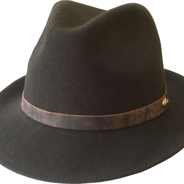 Stylish black hat with a ribbon